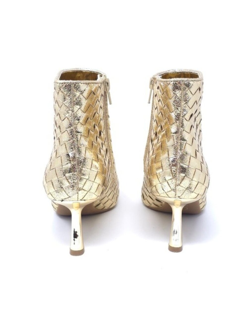 INC International Concepts Ankle Boots Raisiep Gold Woven Size 6.5 M - Picture 4 of 12